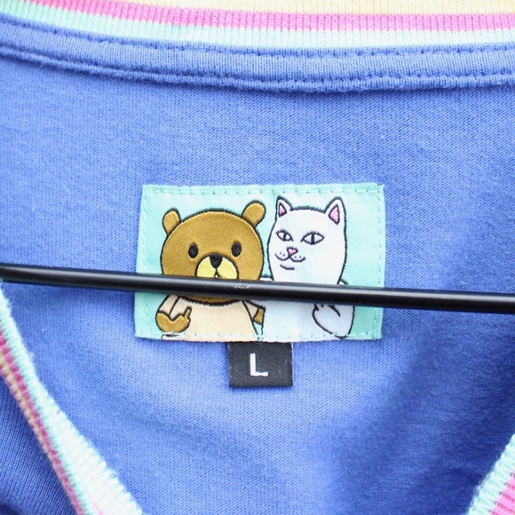 Teddy Fresh x Rip N Dip Colorblock Embroidered Long Sleeve T-Shirt Size Large - Picture 3 of 8